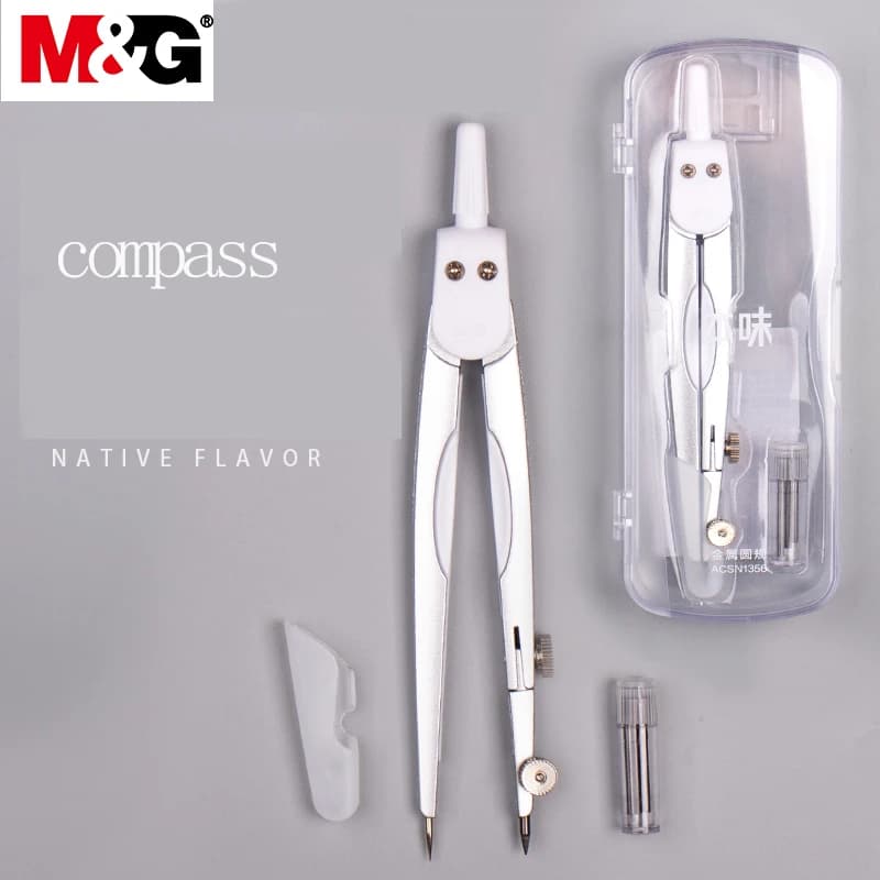 M&G Geometry School Compass, Drawing, Circle Drawing Tool, with Storage Box Suitable for Students and Office Use