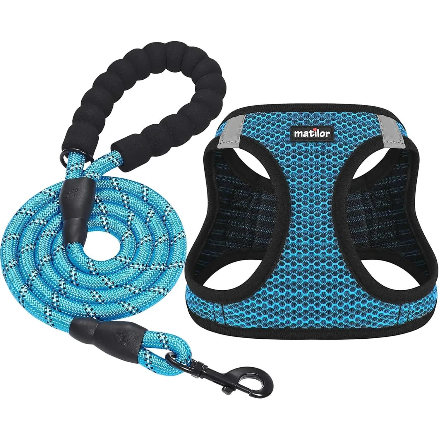 Step-in Dog Harness Breathable Vest for Small Medium Dogs with Leash