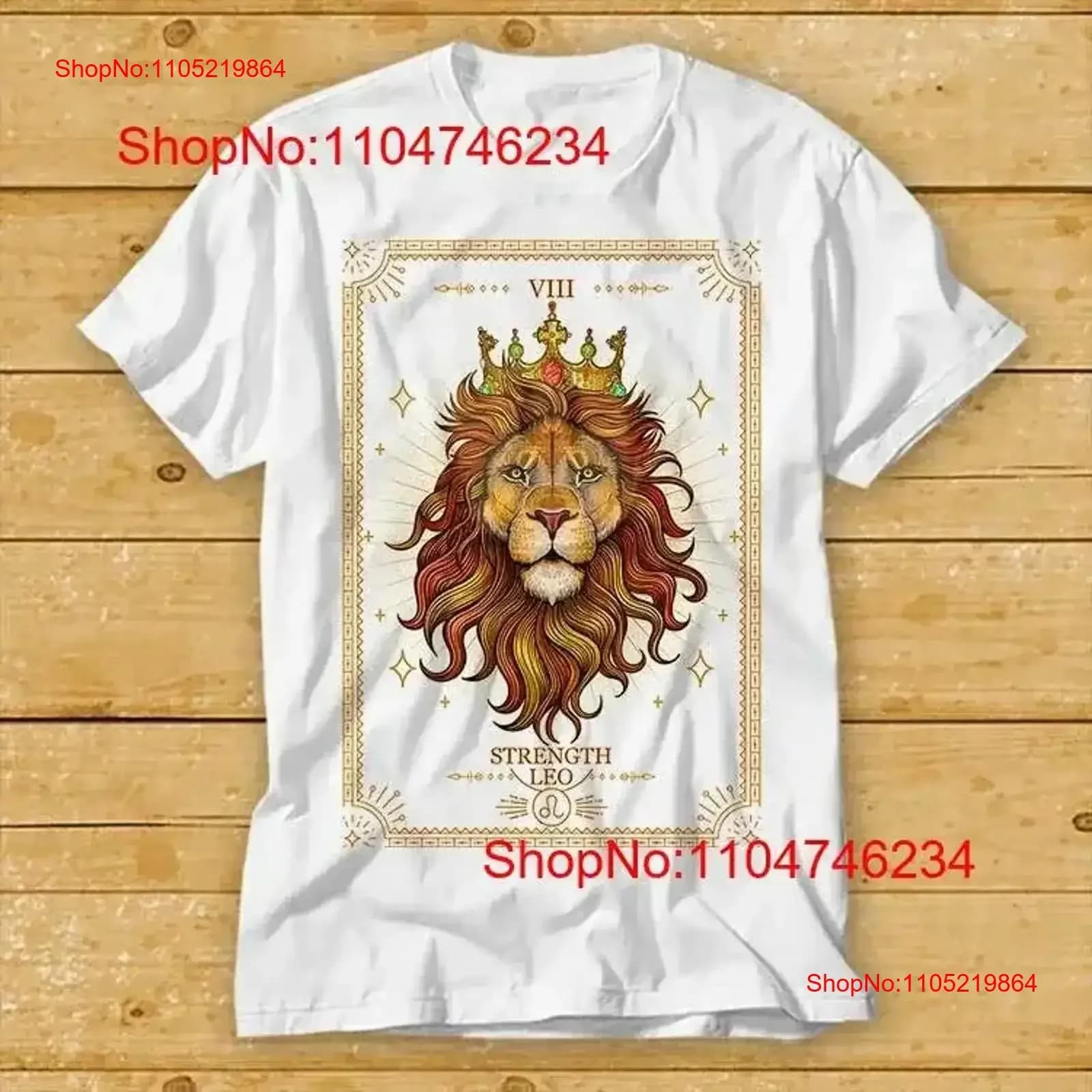 Zodiaco Leone Leone Tarocchi Carta VIII Forza Divertente T Shirt 1965 vintage Abiti firmati lavati Versatile homme Traspirante Elegante
