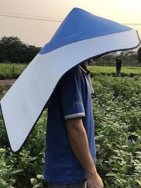 Outdoor Farm Work Rain And Sunproof Umbrella Hat Fishing Heat Insulation Tea Picking Sunshade Waterproof Rainproof Sunscreen Cap