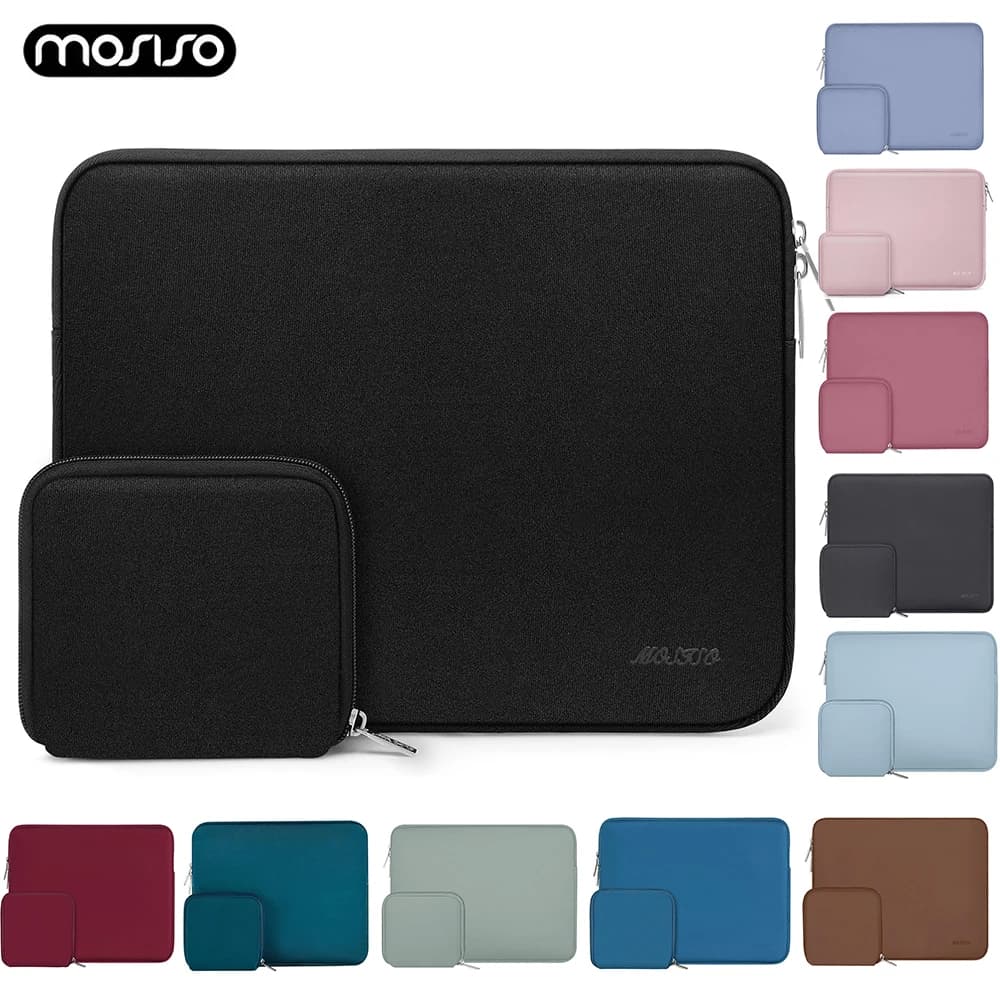 Custodia protettiva per borsa per laptop MOSISO compatibile con MacBook AirPro 13 14 15 16 pollici HP Dell ASUS Lenovo Custodia per laptop nera