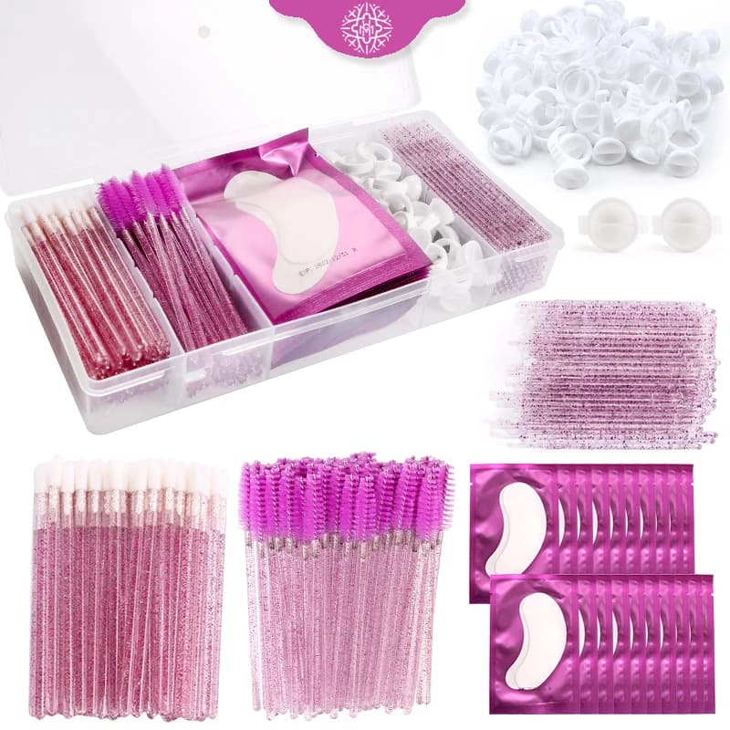 235pc Set di estensione ciglia con scatola pennelli per ciglia finte patch per gli occhi nastro ciglia accessori forniture strumenti per il trucco all'ingrosso