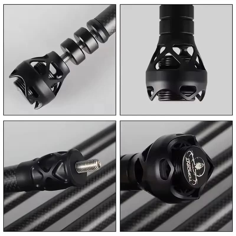 6 "8" 10 "12" Arco composto 3K Barra di equilibrio in fibra di carbonio Tiro con l'arco Stabilizzatore Ammortizzatore Ammortizzatore Caccia Tiro Accessori