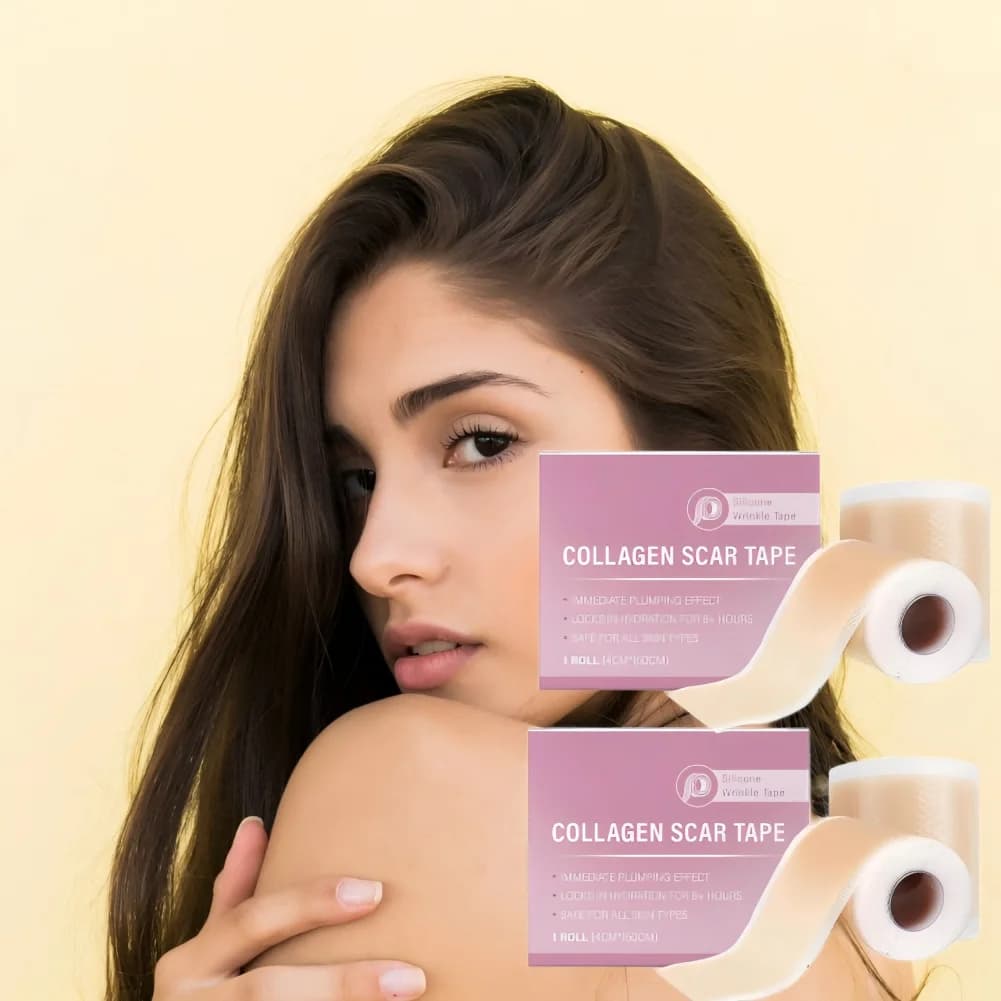 1/2 Rolls Silicone scar leaves 4X150cm Self-adhesive tape for scar cover Reusable and effective strips for skin care Collagen scarring tape