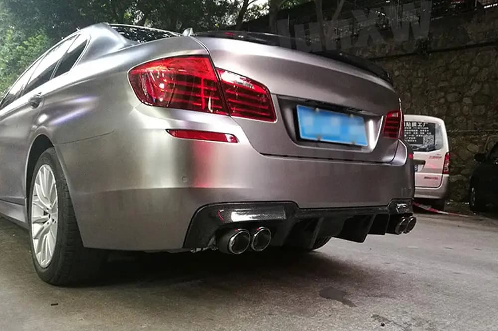 Carbon Fiber Car Rear Bumper Lip Spoiler Diffuser For BMW 5 Series F10 M5 Sedan 2012 - 2017 FRP Back Extension