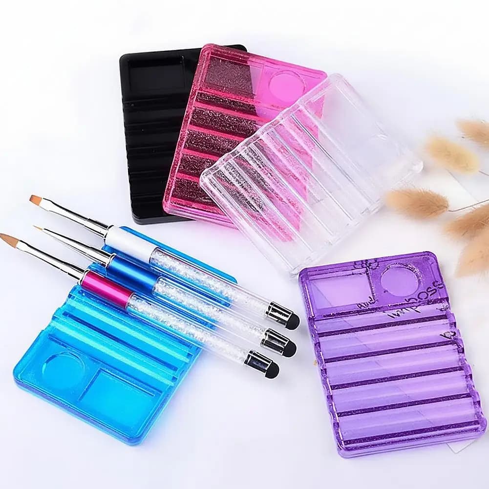 Espositore per Penne da Nail Art in Acrilico a 5 Scomparti, Porta Pennelli UV Gel, Organizzatore per Strumenti di Pittura