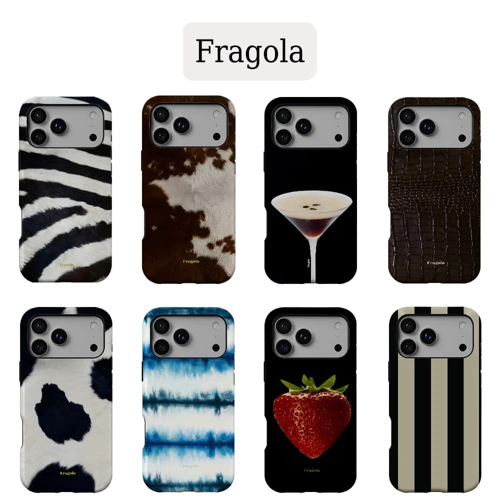 Custodia per telefono con stampa leopardata Fragola per iPhone 17 16e 16 15 14 13 12 11 X XS XR XSMAX 7 8 Air Pro Max Plus, cover posteriore a doppio strato