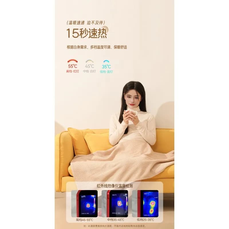 Portable USB Heated Shawl-5V Electric Blanket With Technology For Indoor& Outdoor Use-AT36
