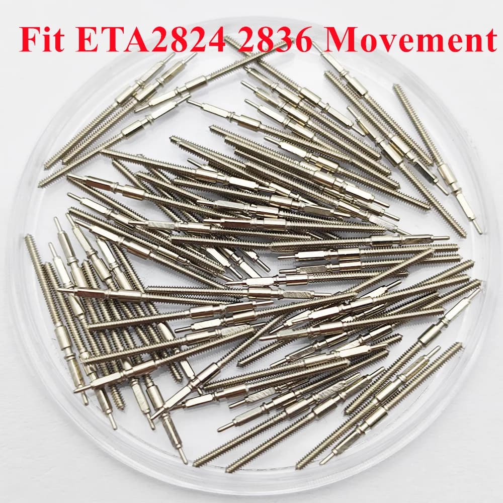 ETA2824-2 Watch Stem Stainless Steel Replacement Repair Tool Parts Watch Crown Stem Fit ETA 2824-2 2834-2 2836-2 Watch Movement