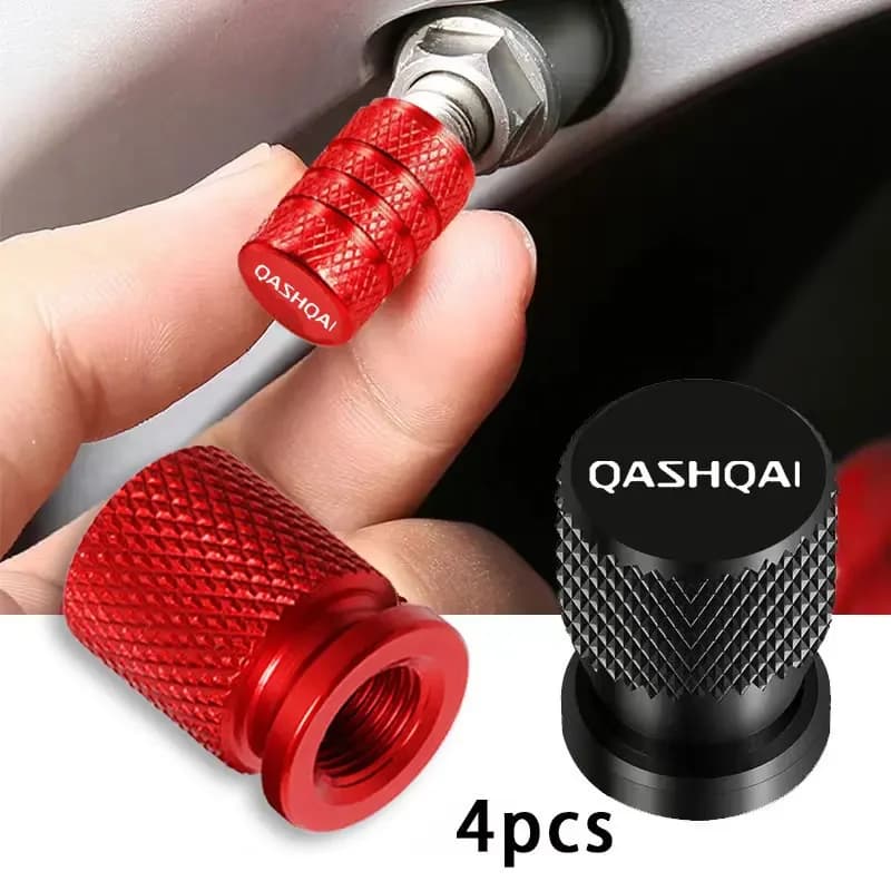 4 pz Auto Ruota Valvola Della Gomma Tappi Stelo Coperture Airdust Impermeabile Per Nissan Qashqai J10 J11 J12 2013-2024 Accessori
