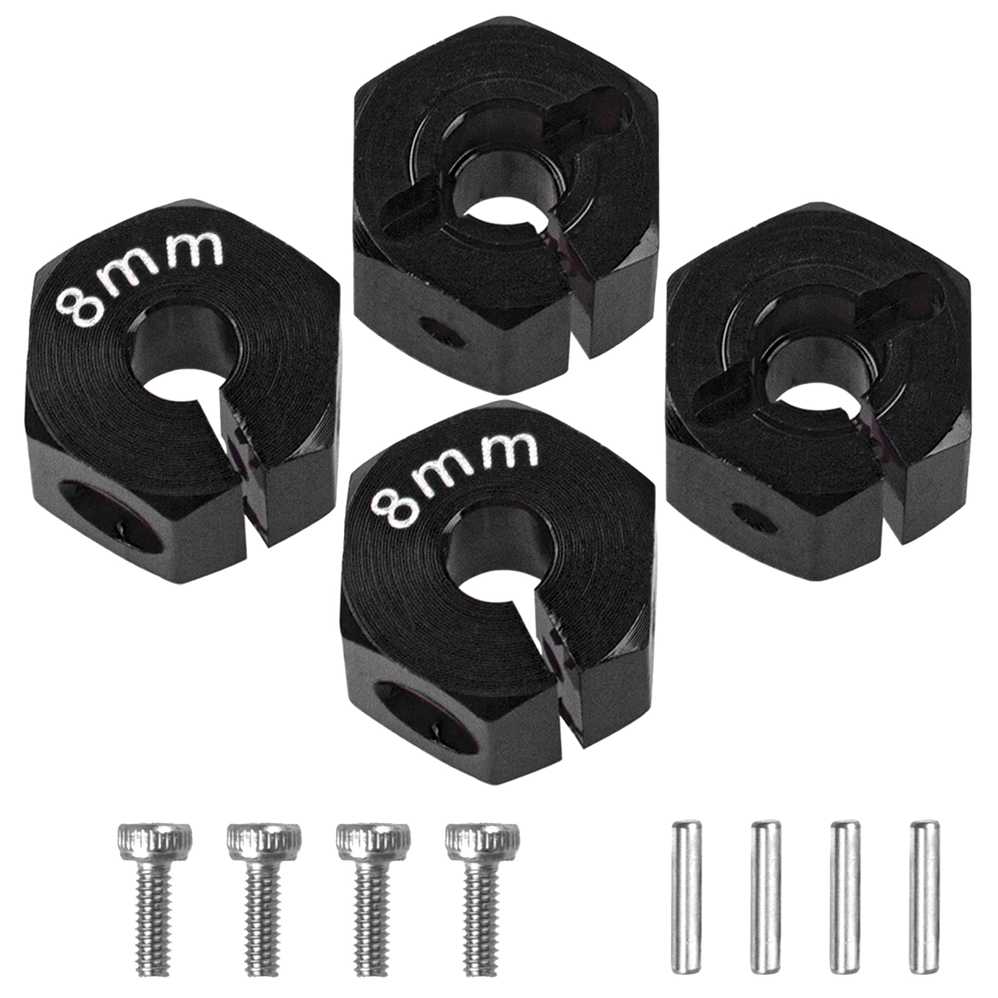 Adattatori per mozzo esagonale ruota da 12 mm in lega di alluminio con viti perni per Axial SCX10 HSP HPI Tamiya Redcat 1/10 RC Crawler Car
