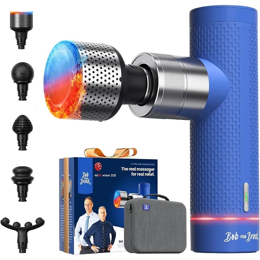 A7 Pro Massage Gun, Deep Percussion Massage with Hot/Freddo Therapy, 11mm Amplitude, 40lbs Compression Force, Silent, for Muscle Relaxation