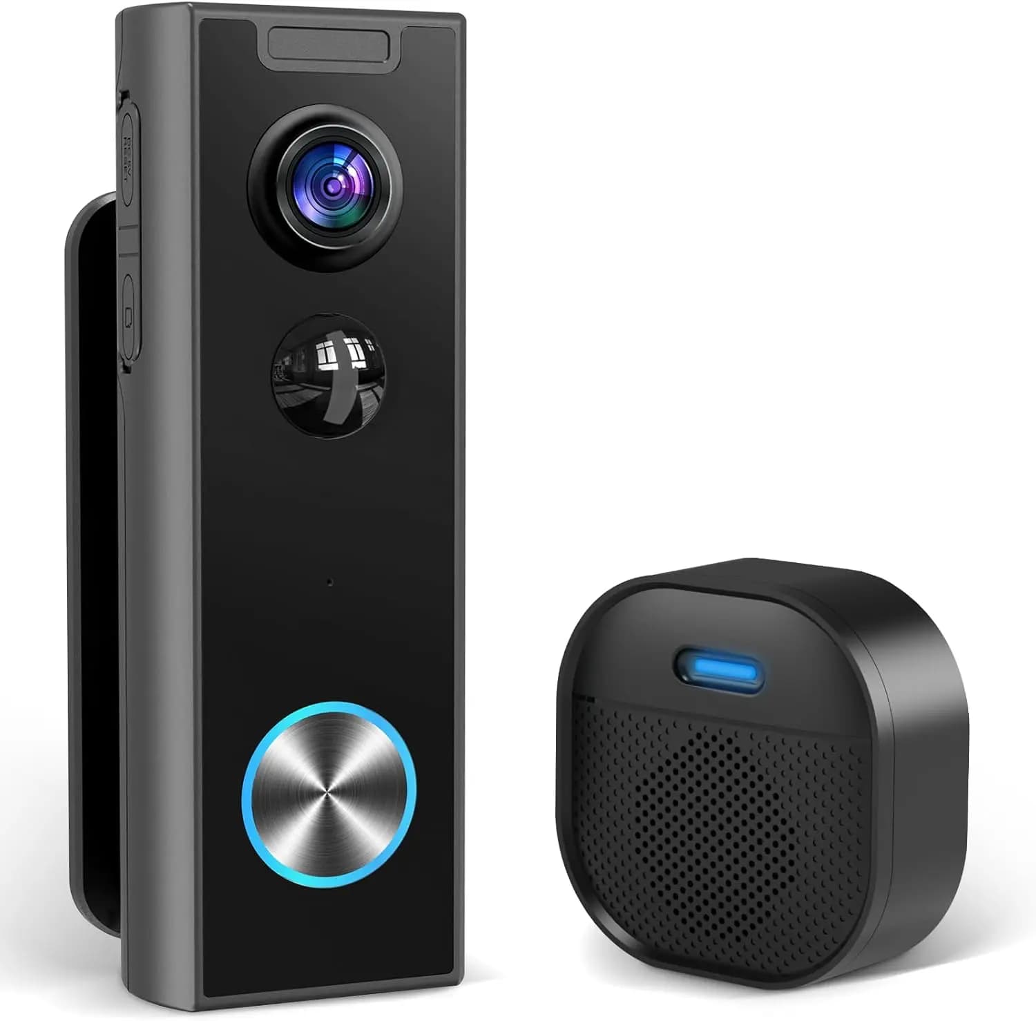 Campanello Video Wireless con HD 2K, Visione Notturna, Rilevamento AI e Audio Bidirezionale per Installazione Semplice