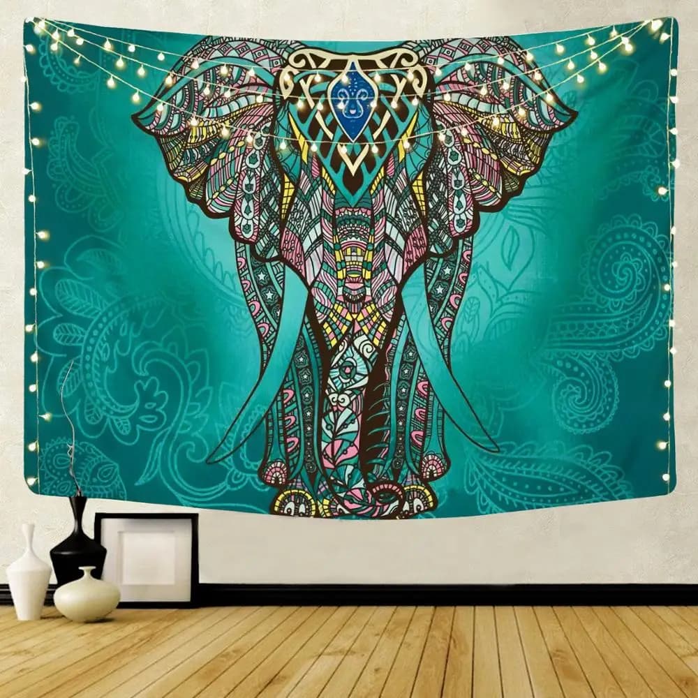 2021 Hot Mandala modello indiano arazzo appeso a parete Decor Bohemian Elephant telo mare coperta sottile in poliestere tappetino da viaggio