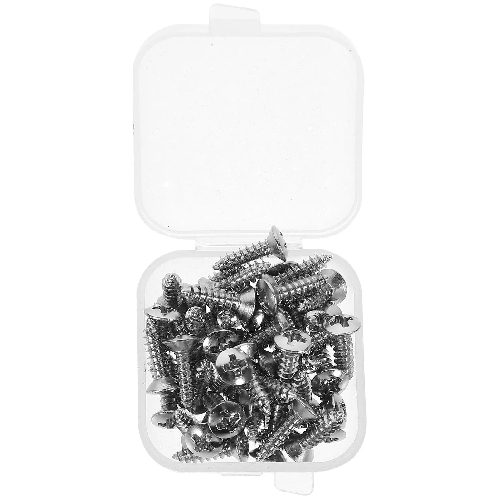 50Pcs Guitar Pickguard Screws 3x12mm Iron Mounting Screws for Electric Guitar Bass Pick Guard Fixing Accessories Stylish Bright