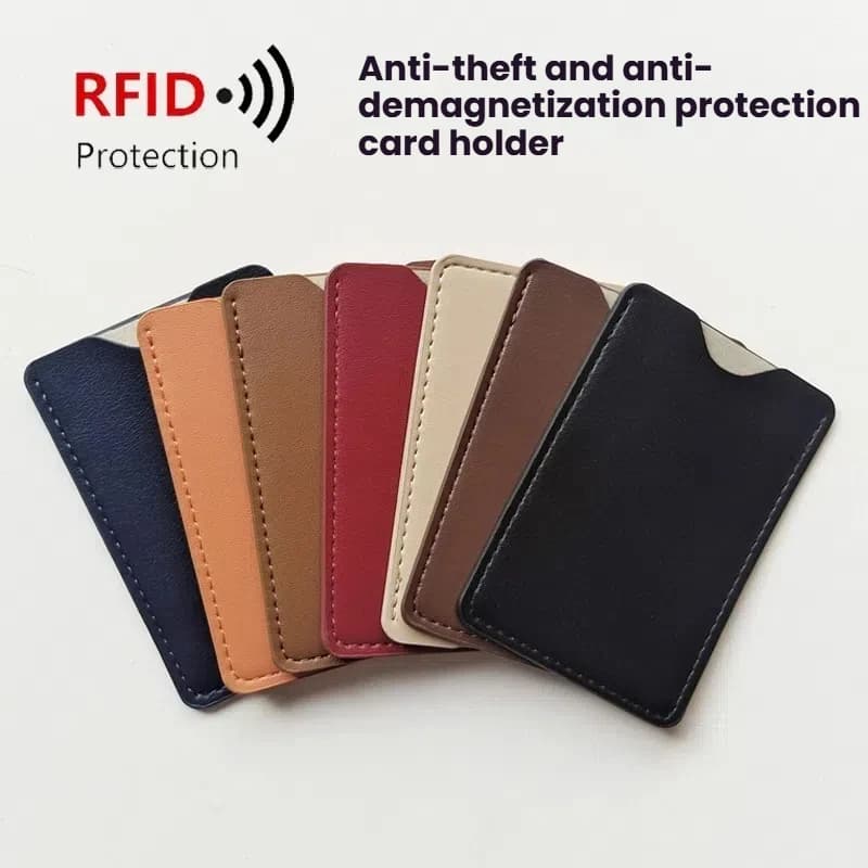 Portafoglio Classico in Pelle PU per Uomo e Donna con Blocco RFID, Organizzatore Sottile Antifurto Multi-Scomparto, Essenziale per Viaggi