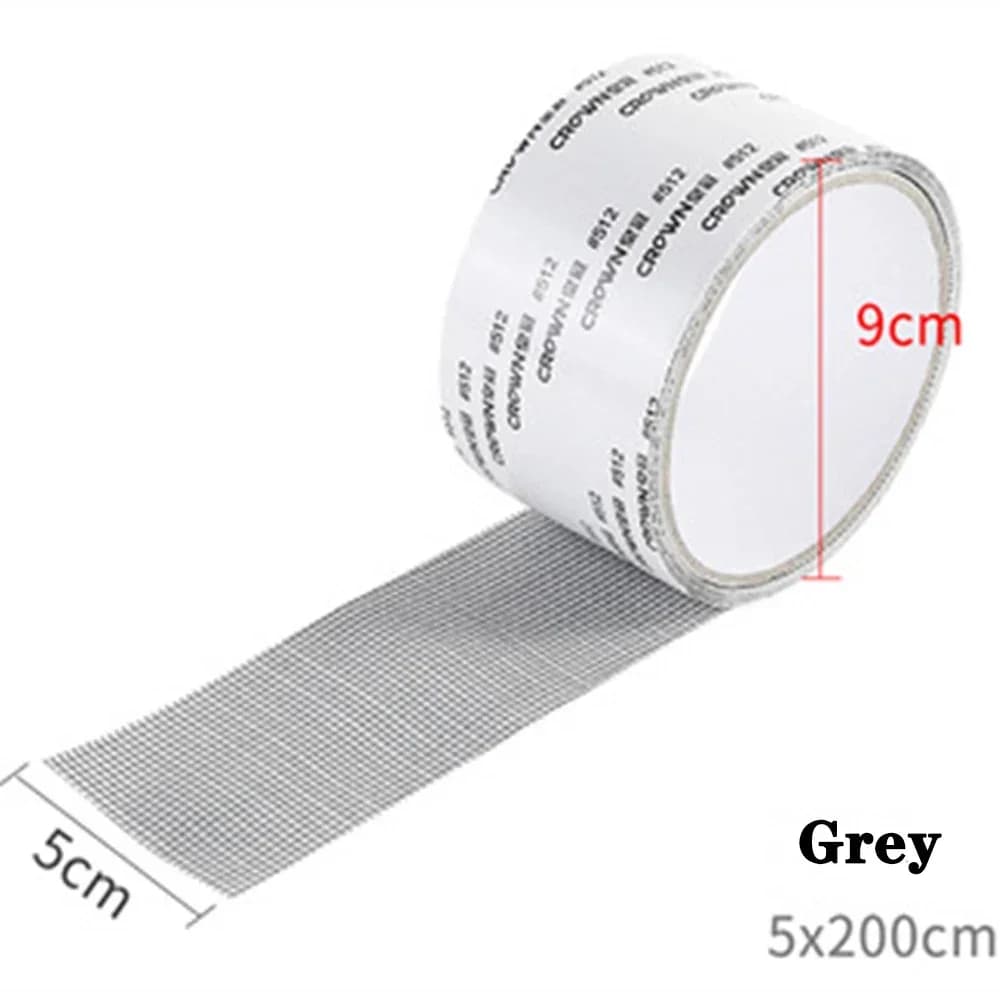 Keep Mosquitoes Out with Our Anti Insect Self Adhesive Mesh Patch Grey 1Pcs Easy To Apply Waterproof Window Screen Repair Tape