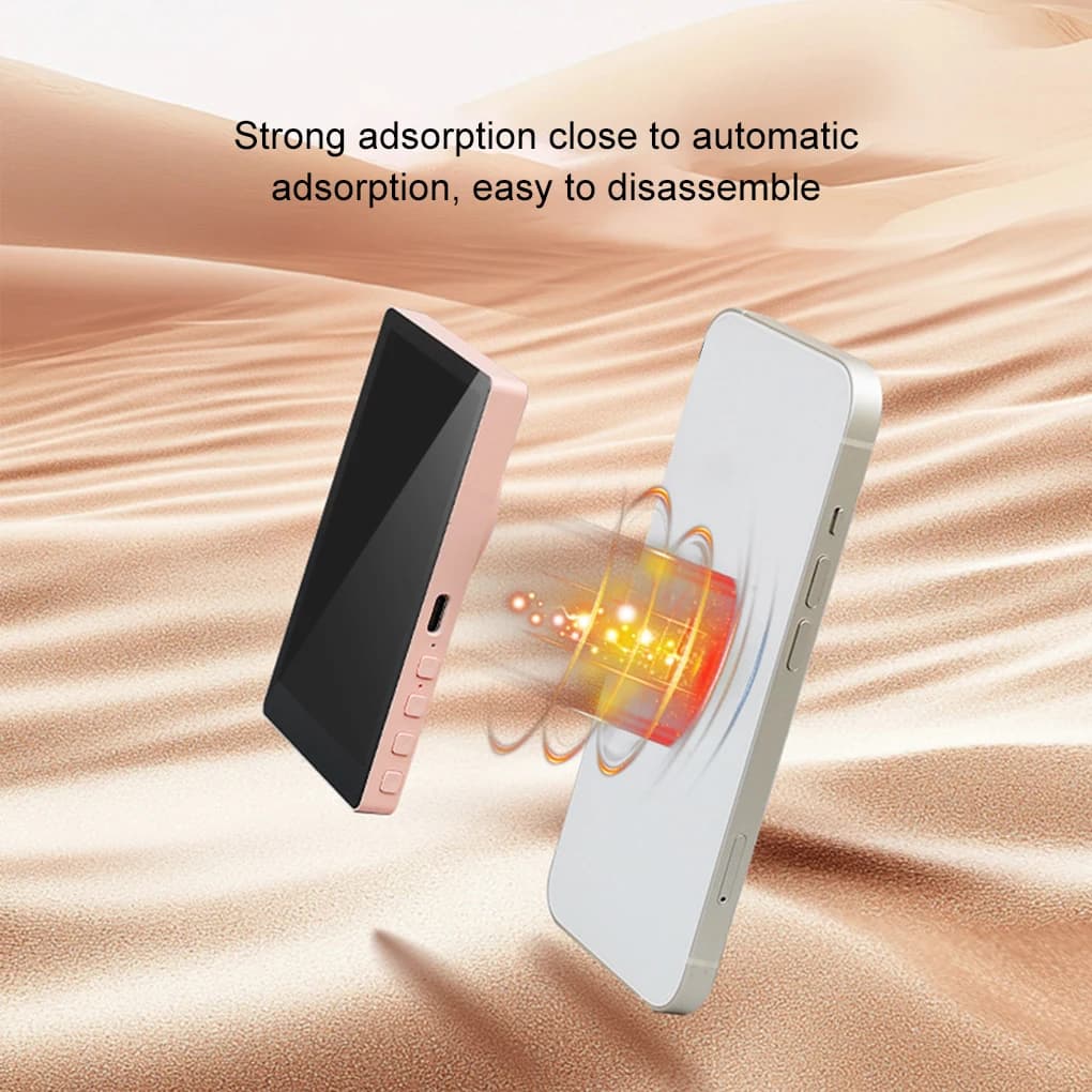 Proiettore per schermo magnetico per selfie per telefono cellulare senza fili Monitor per schermo diviso per selfie posteriore per telefono cellulare per selfie Vlog Magsafe