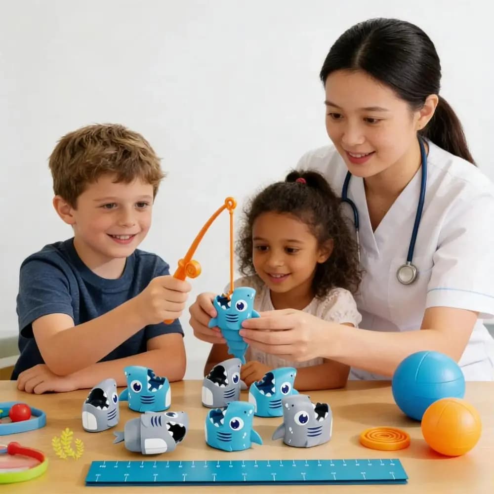 Canna da pesca resistente, giochi di pesca per bambini, piatto da pesca, set da pesca elettrico facile, divertente gioco di pesca a cartoni animati per bambini piccoli