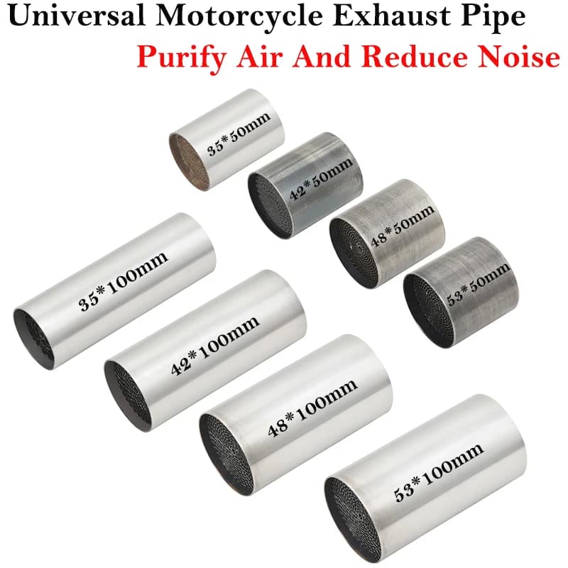 Universale 35mm 42mm 48mm 53mm Moto Anteriore Tubo Centrale Rimovibile DB Killer Moto Di Scarico Fuga Silenziatore Rumore Suono Silenzio
