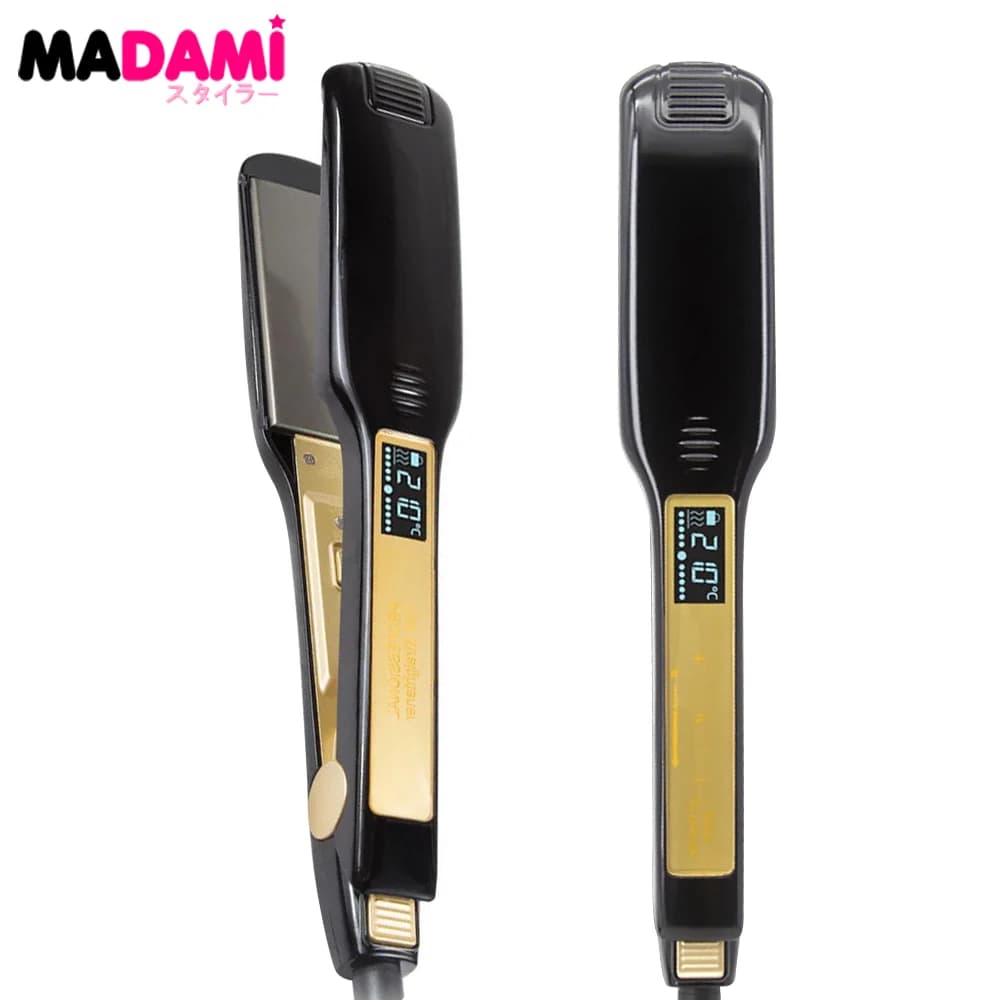 Titanium Hair Plate Smart Touch Display LCD Display Iron Fast Heating Double Voltage Iron