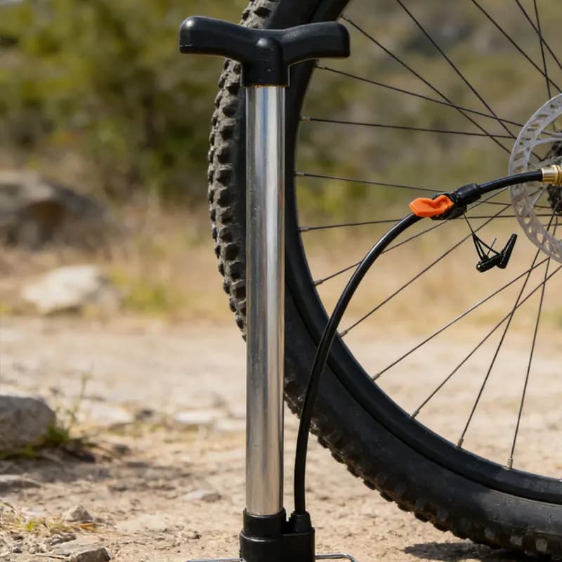 Pompa d'aria da pavimento per bicicletta, pompa d'aria classica per bicicletta, pompa d'aria per pneumatici di bicicletta con punta ad ago sferica, gonfiatore per pneumatici di bicicletta e palloncini