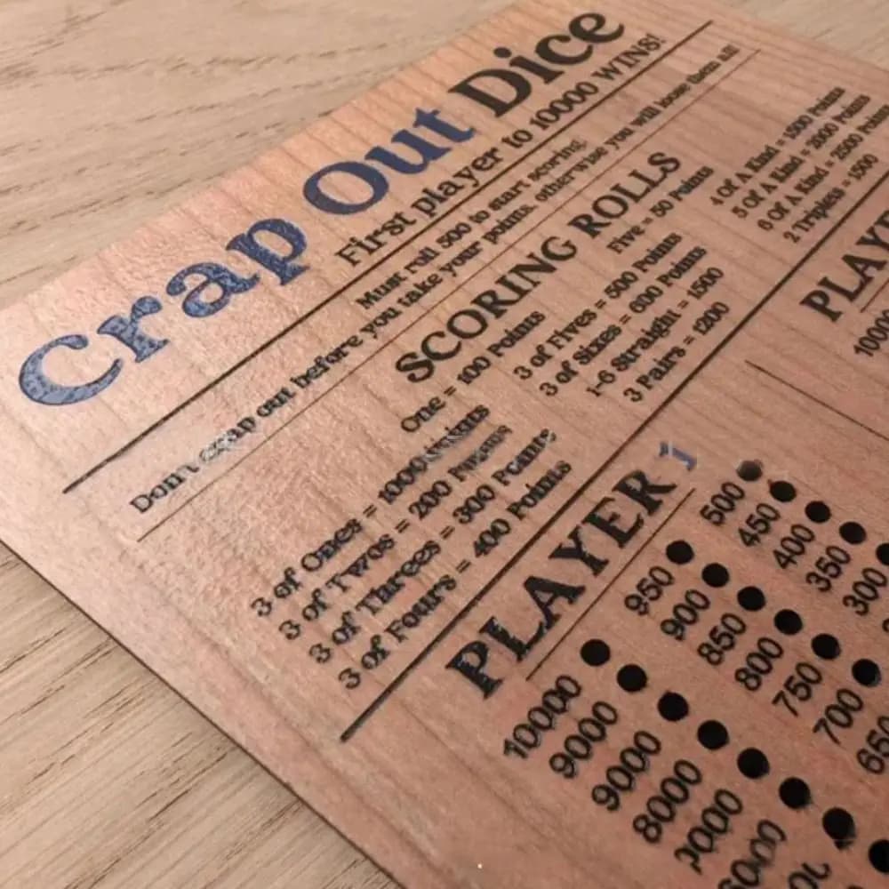 Tabellone Segnapunti in Legno per Gioco del Farkle, Vassoio Rotondo Divertente per Dadi, Tavoletta Segnapunti con Vassoio in Legno per Gioco da Tavolo con Dadi