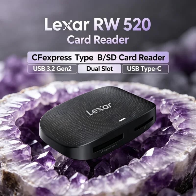 Lexar RW520 Memory Card Reader USB 3.2 Gen 2 High Speed CFexpress Type B SD Card Reader for Video Transfer