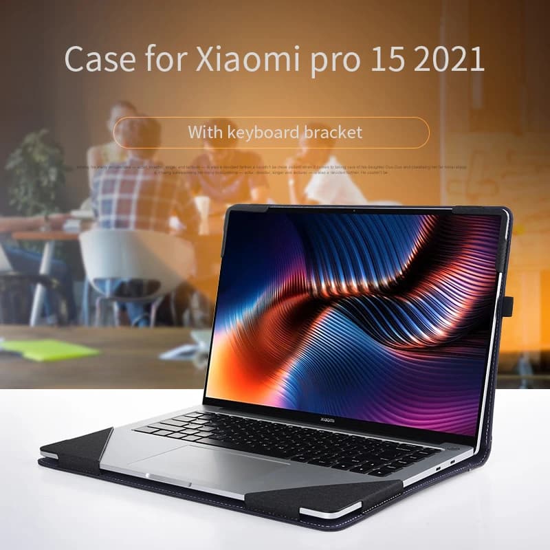 Custodia per Xiaomi pro 15 2021/Redmi Book pro 15 2021 15.6 ''cover custodia per Laptop in pelle PU con supporto e portapenne