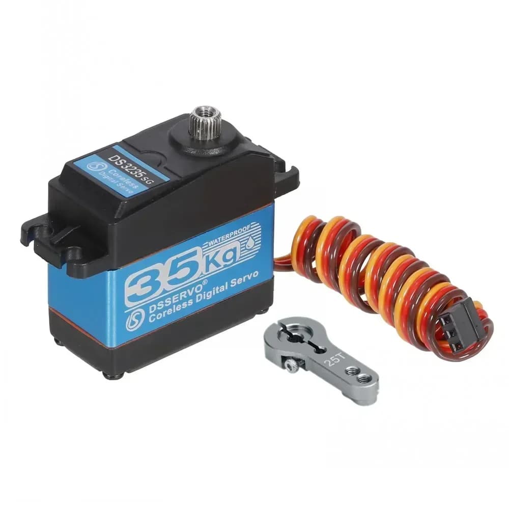 Servomotore digitale coreless da 35 kg ad alta coppia con ingranaggi in metallo e acciaio inossidabile, servo Arduino per robotica fai-da-te, auto RC