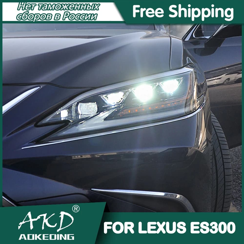 Auto Per Lexus ES200 2018-2022 Fari DRL Day Running Light LED Bi Xenon Lampadina Fendinebbia Accessorio Auto ES 250 ES300 Testa Della Lampada