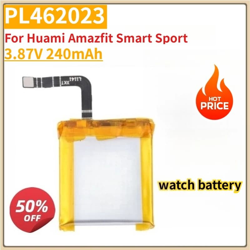 New Replacement Digital Battery 3.87V 240mAh PL462023 For Huami Amazfit Smart Sport