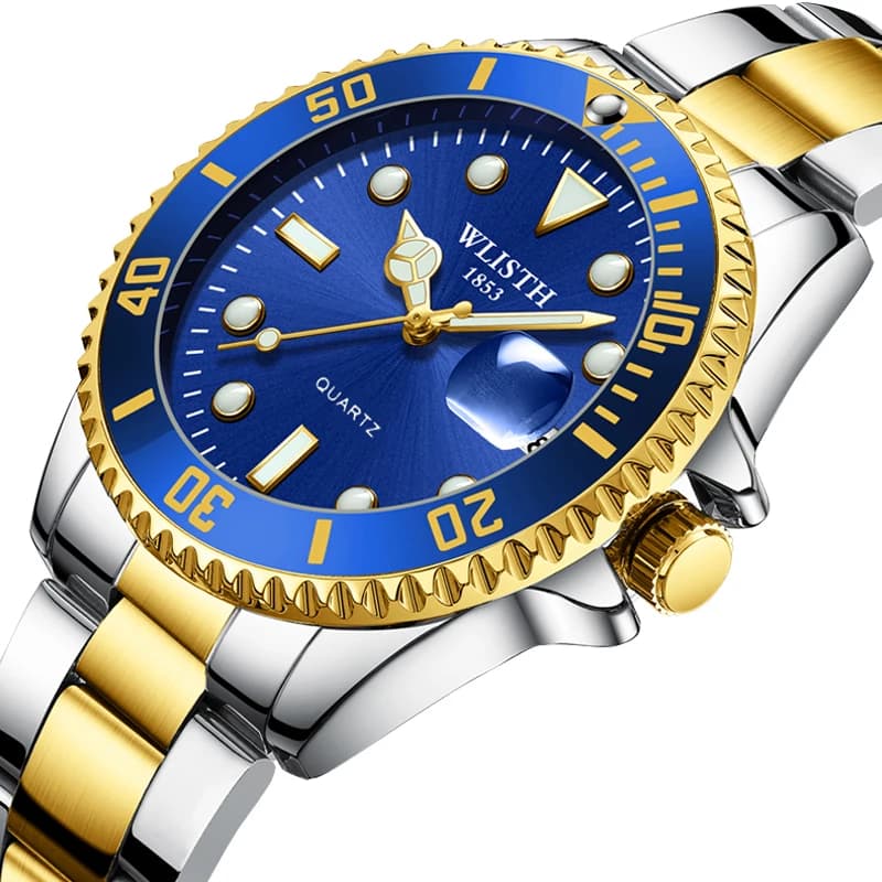 Orologio da uomo originale al quarzo, impermeabile, in acciaio inossidabile, orologio da uomo di lusso, orologio da polso luminoso, reloj hombre