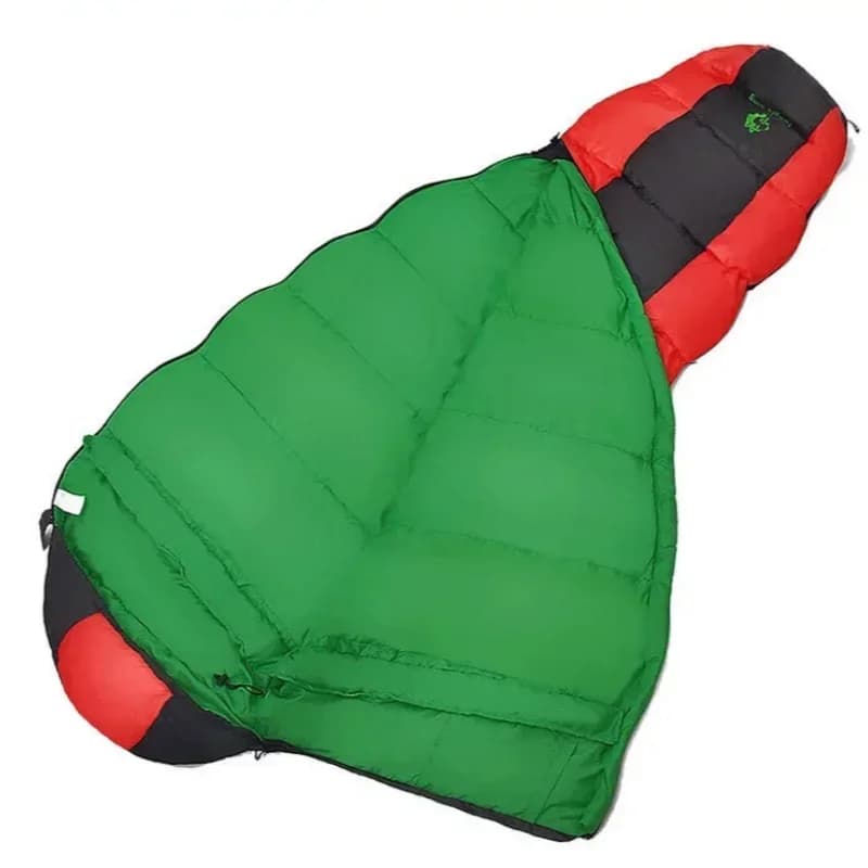 JUNGLE KING CY0901 Sacco a Pelo da Campeggio Invernale Caldo con Quattro Fori in Cotone Leggero Impermeabile per Esterni a Forma di Mummia