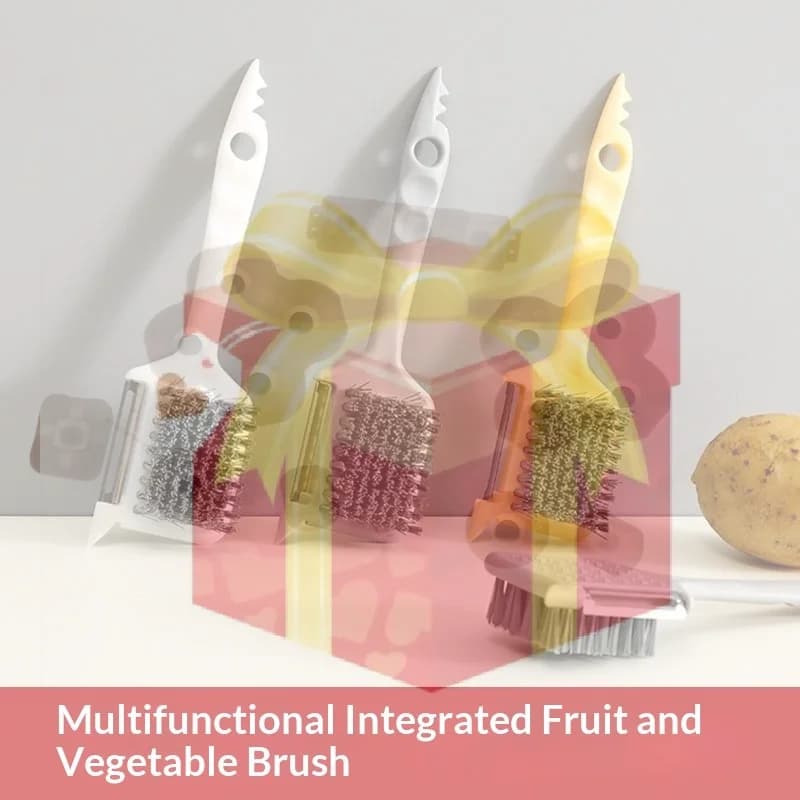 【HG】Spazzola per la pulizia delle verdure, spazzola per alimenti, pelapatate multifunzionale per frutta e carote, utensili da cucina