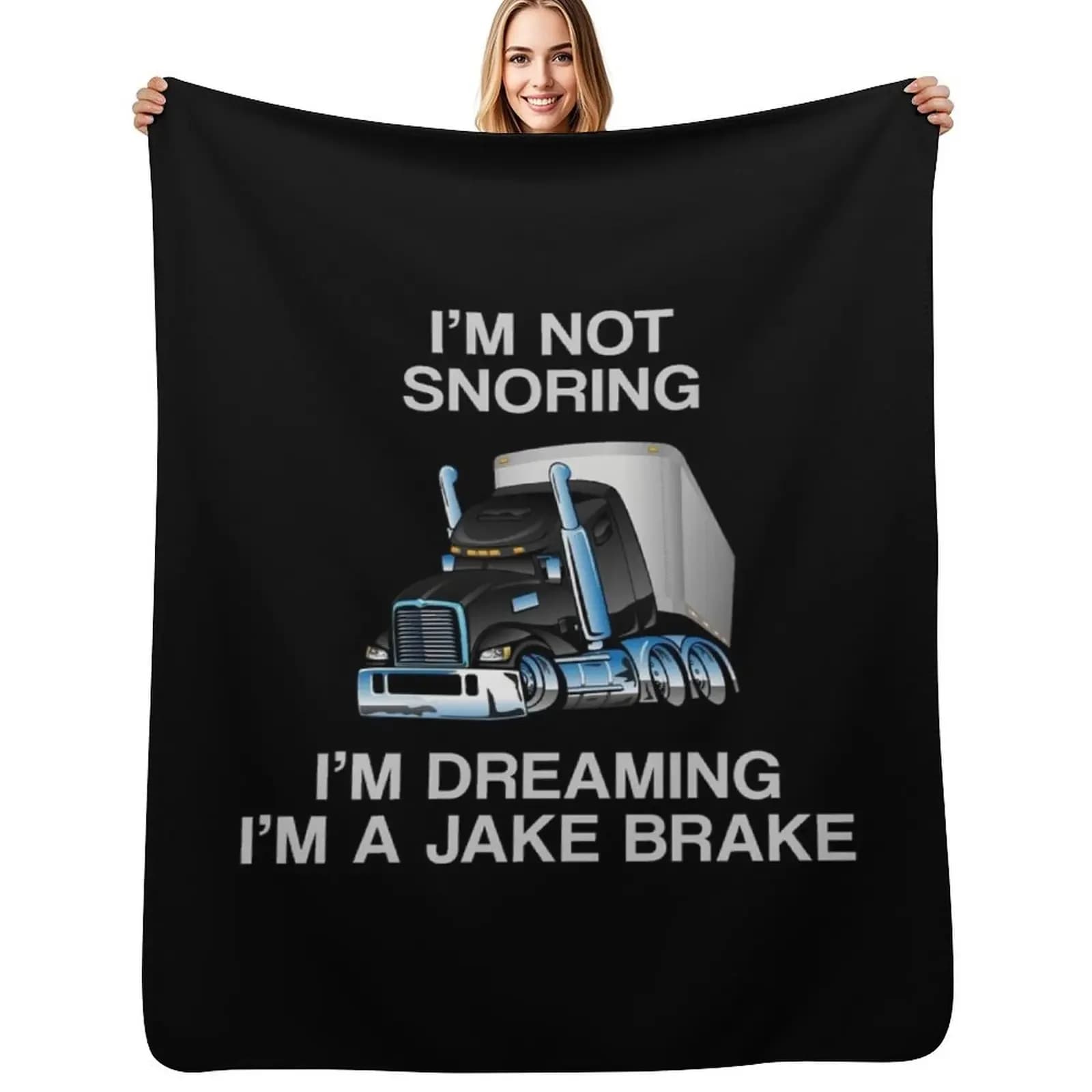 I'm not snoring, I'm dreaming, I'm a joke, brake, trucker, humor, joke, blanket, sleeping bag, bed, fashionable single blanket