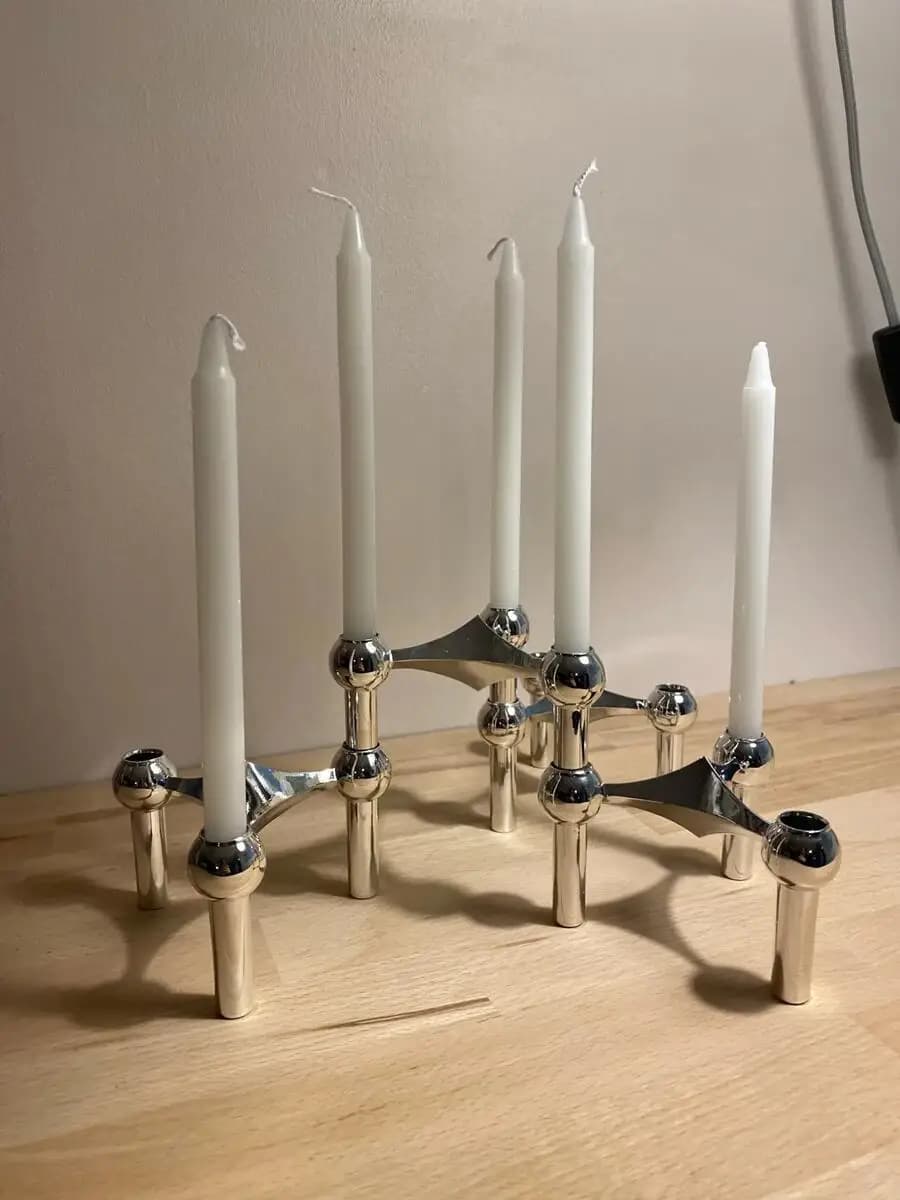 Metal candle holder Nordic molecular structure Gold candle holder Centerpiece Decoration of the living room Gift Decorations for the house Candelabri