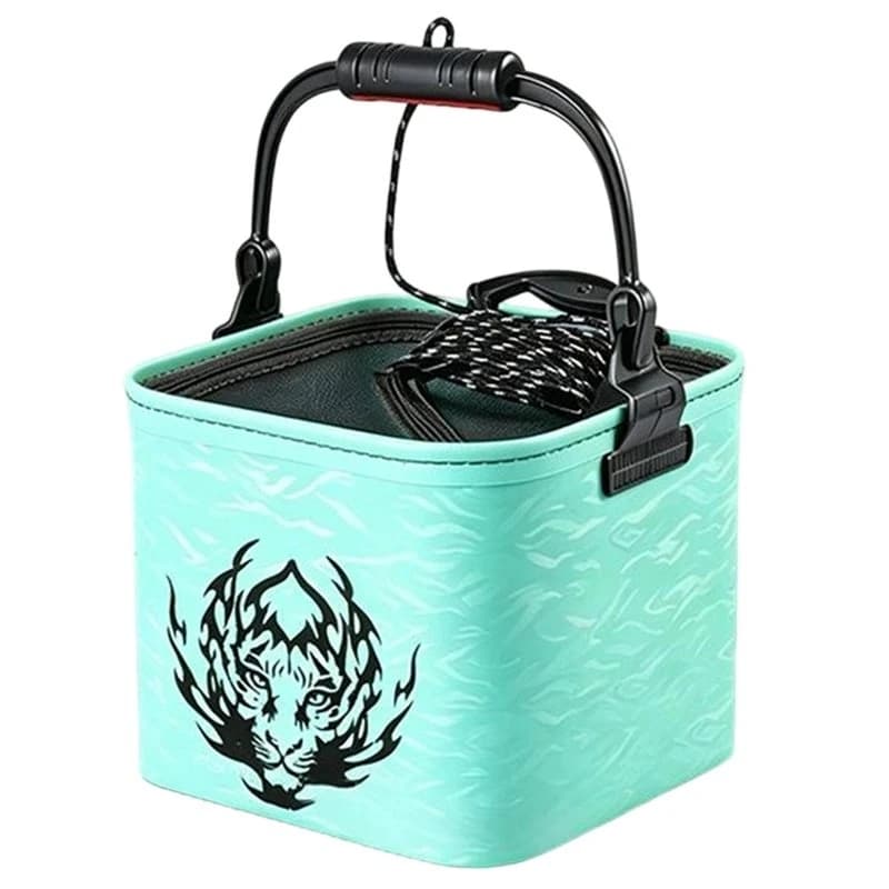 CGDS-Thickened Live Fish Bucket With Anti-Escape Net-Portable Foldable Fishing Bucket/Outdoor Water Collection Bucket