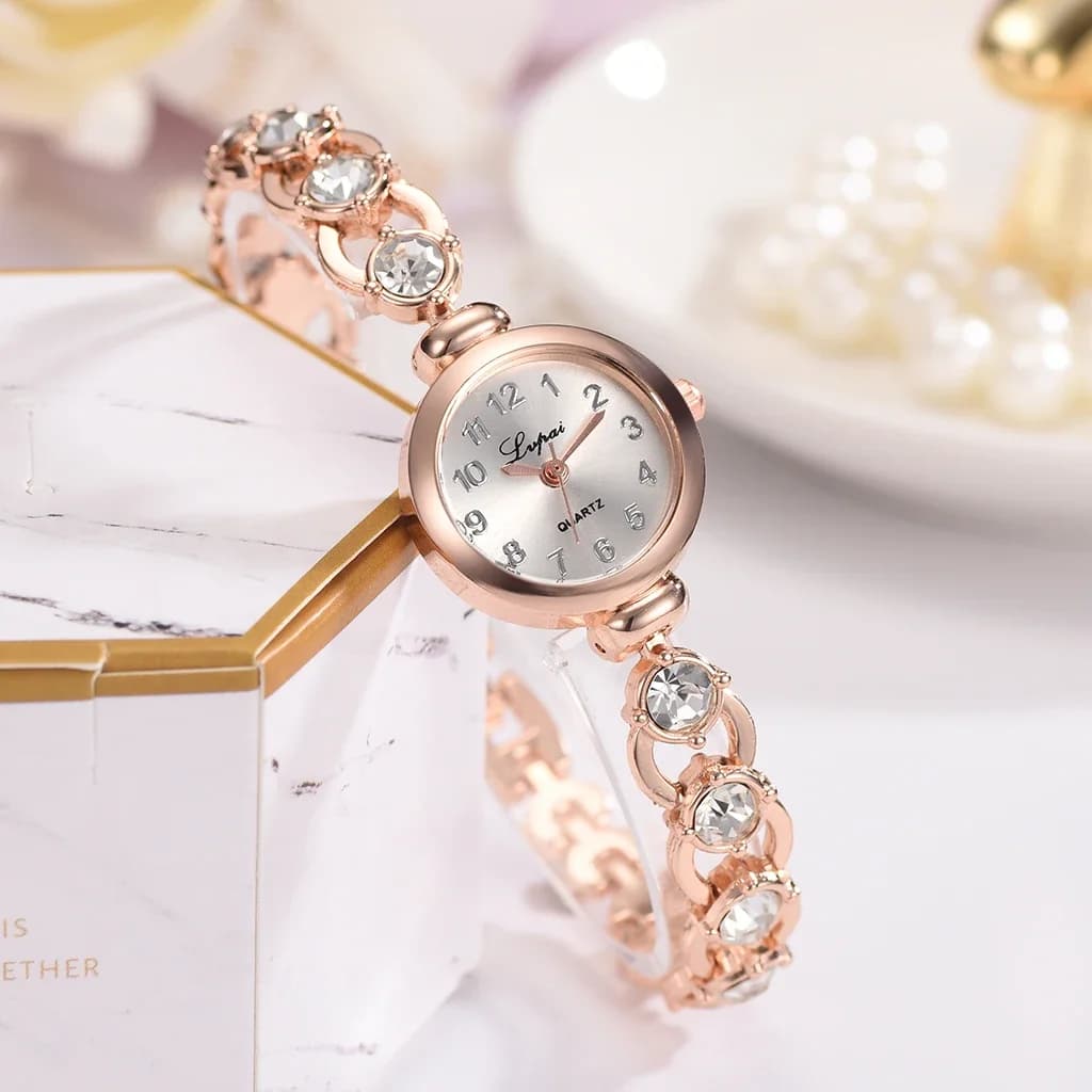 Women's Watches 2025 Luxury Brands Wrist Watch with Stainless Steel Crystal Bracelet Fashionable Women's Watch Reloj Mujer Montre Femme