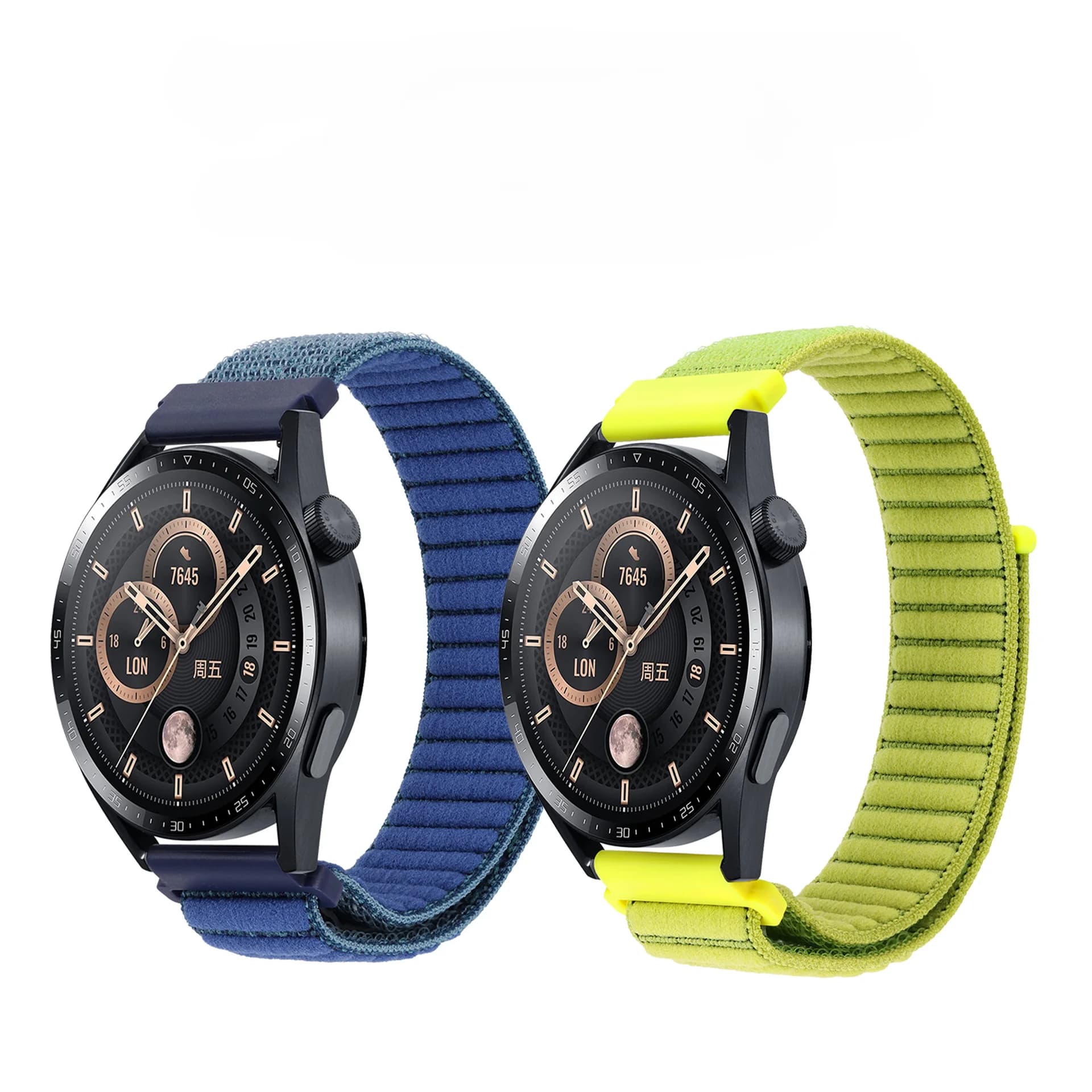 Military Outdoor Nylon Velcro Quick Release Watch Band for Samsung Watches 6 7 Huawei GT4/5 Universal Sport Wear-resistant Strap