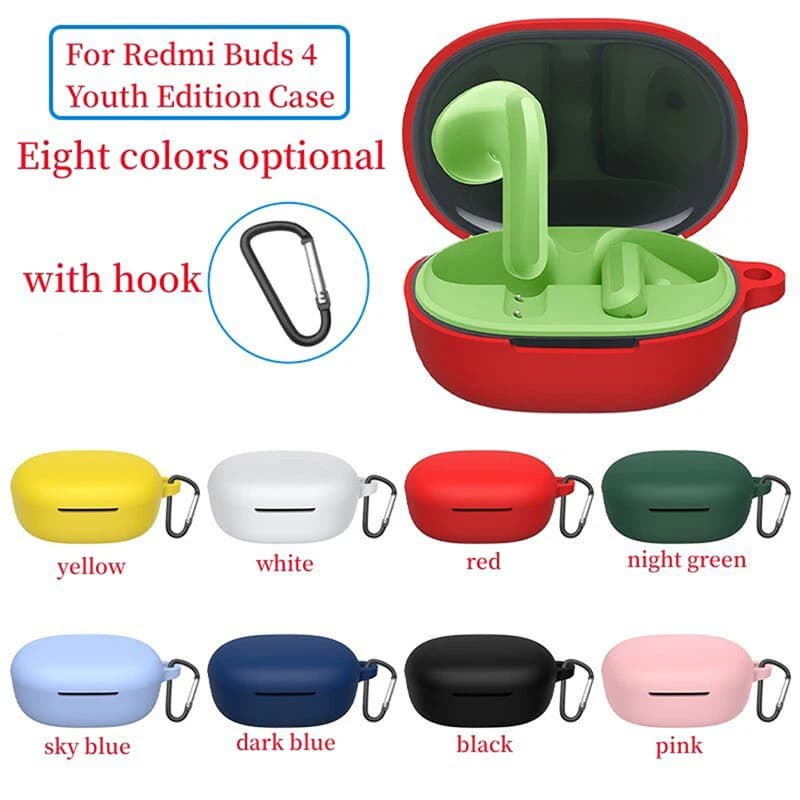 Silicone headphone soft case for Redmi Buds 4 Lite Wireless earphone protects Silicone Bluetooth headphone protective case