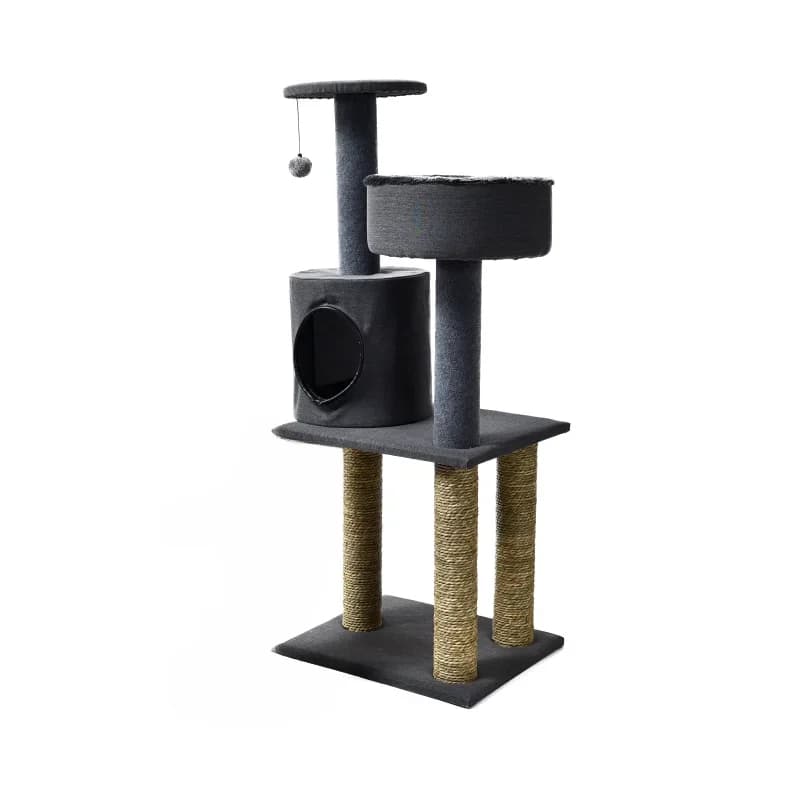 -Tappeto Deluxe con materiali multipli, alghe marine, in sisal, per animali domestici, tiragraffi per gatti, albero per gatti, casa condominio