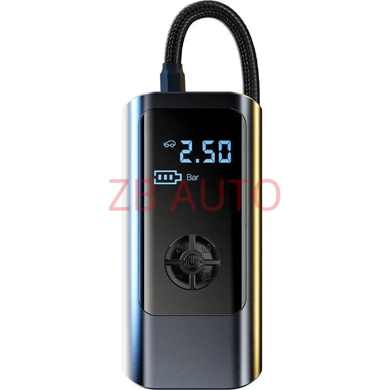 Pompa d'Aria per Auto Suruite con Illuminazione LED, Mini Compressore Wireless Intelligente per Gonfiaggio Pneumatici