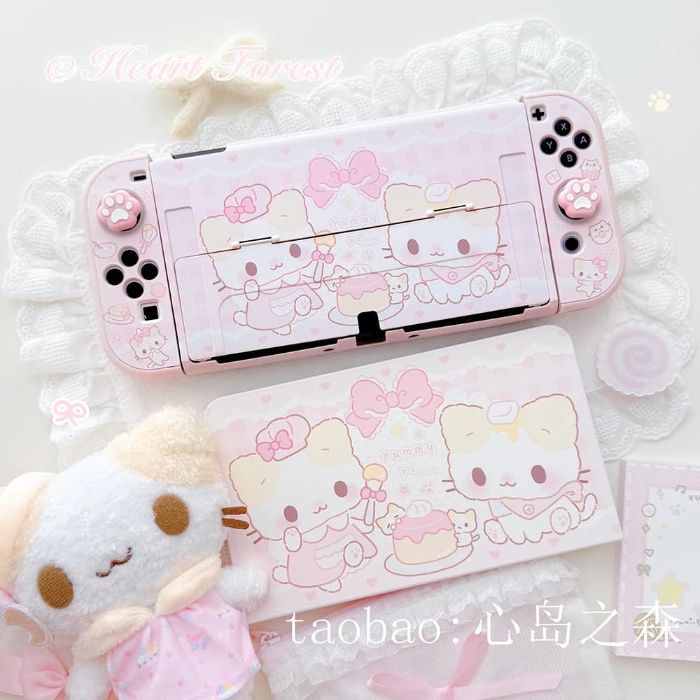 Custodia protettiva per console di gioco Kawaii Pink Switch 2 per custodie Joy-Con e dock per controller Nintendo Switch 2/OLED/Lite