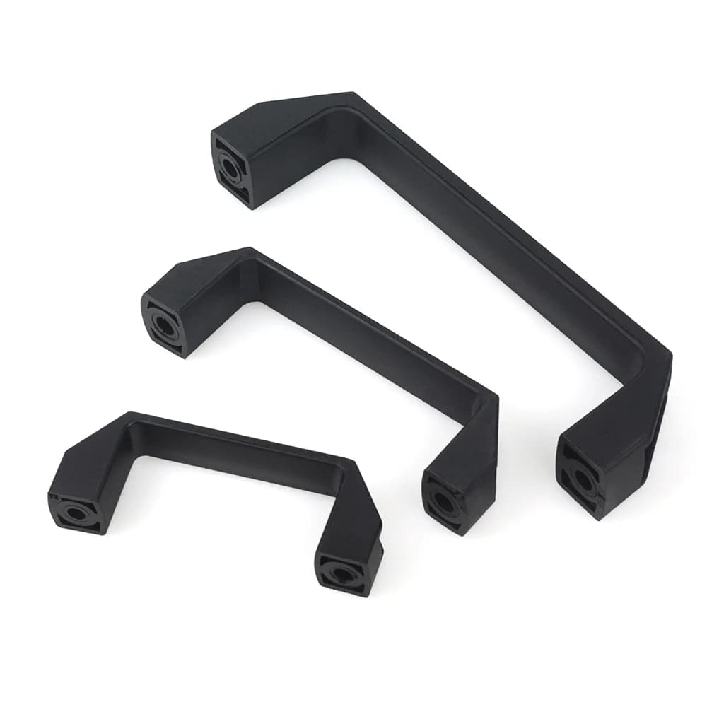Maniglia per porta nera con slot a V in nylon di plastica da 4 pezzi/lotto per parti della stampante 3D con profilo di estrusione di alluminio con slot a V serie 2020