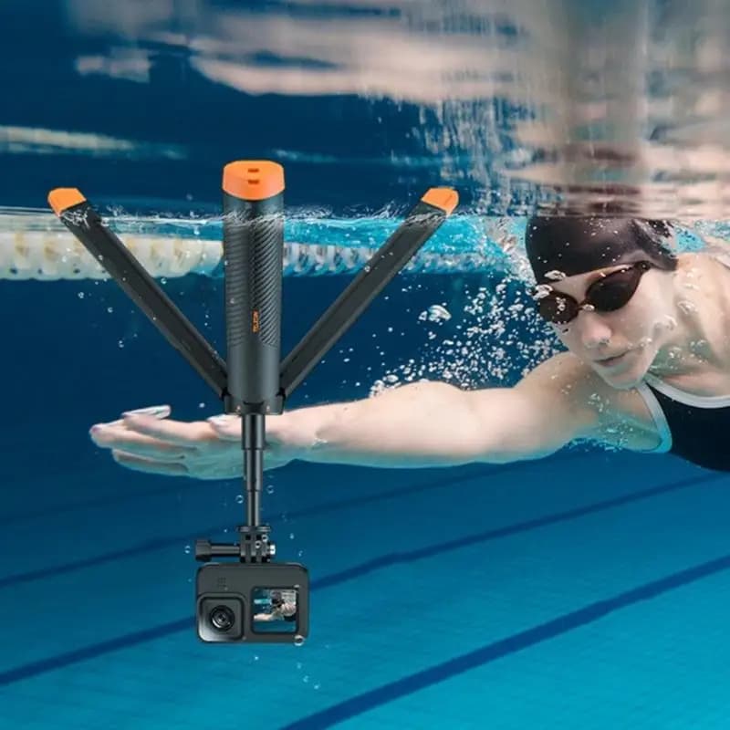 652f Trippiedi galleggianti Muovi regolabili per selfie per fotografia per esterni con sport acquatici con design in