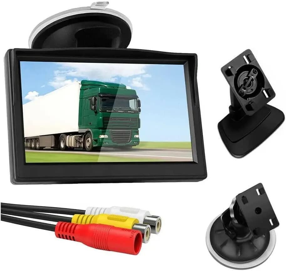 Monitor per schermo HD LCD TFT da 5 pollici 800X480 con doppia staffa di montaggio per telecamera di backup per auto/vista posteriore/DVD/lettore multimediale Car Styling