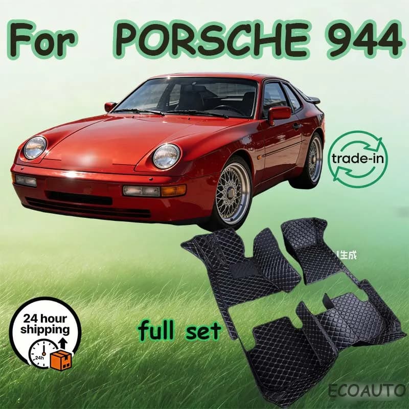 Tappetini auto per PORSCHE 944 1983-1991 Kit set tappeto impermeabile tappetino in pelle set completo accessori auto