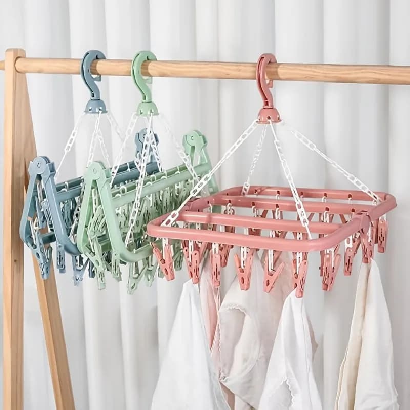 Large Capacity Plastic Socks Hanger, Underwear Durable Clothes Drying Rack, Clothes Rack For Baby, Household Storage