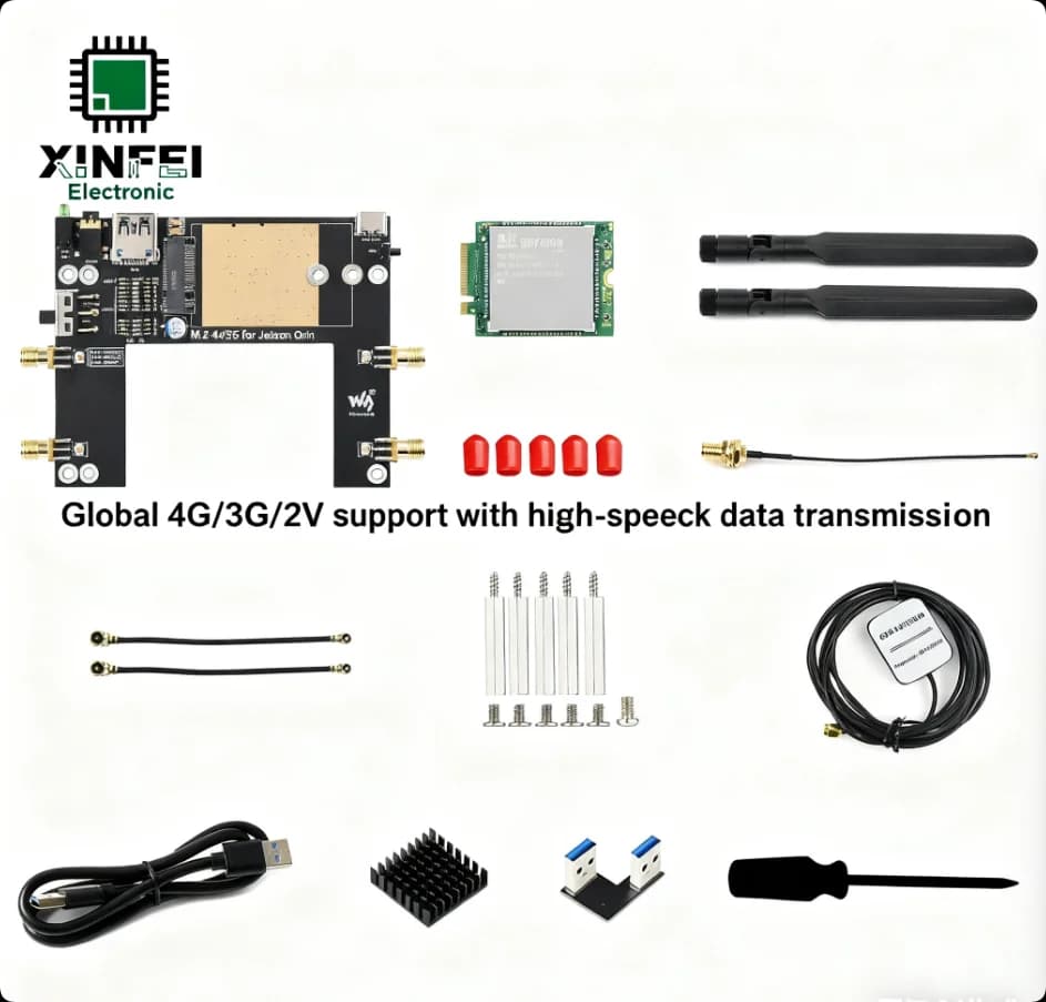 Jetson Orin 4G LTE communication expansion card with global modem support, GPS GNSS, USB 3.1 for Raspberry Pi, Ubuntu, Windows